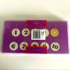 KATE  SPADE - NWT - DRINK TAGS SET OF 10